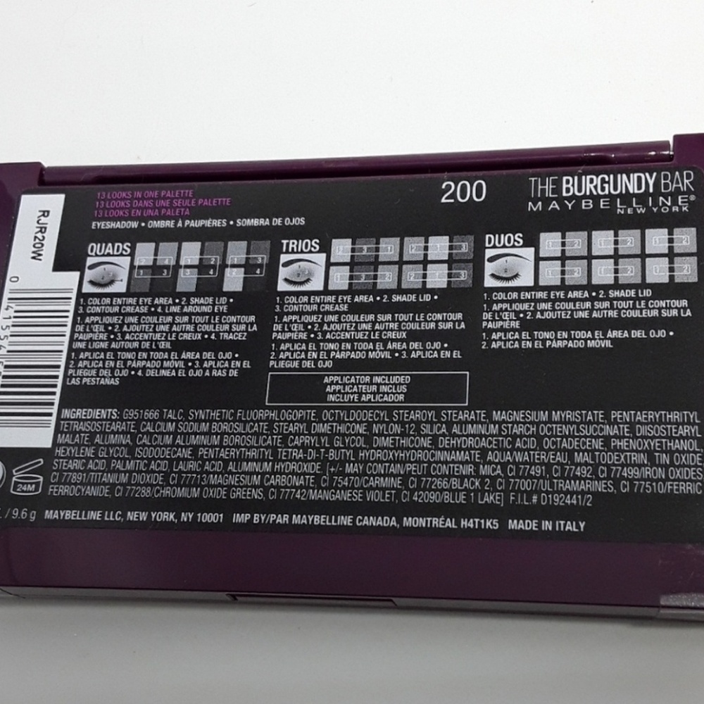 Burgundy Bar Shimmer Eyeshadow Palette NWT - Picture 8 of 8